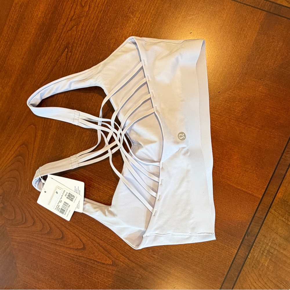 Lululemon FlexyFlex Strappy Yoga Bra Light Support D-DDD NWT Serene Blue S/M - Picture 5 of 9